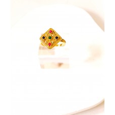 Γυναικείο Ασημένιο επίχρυσο βυζαντινό δαχτυλίδι με ζιργκον (SR62)